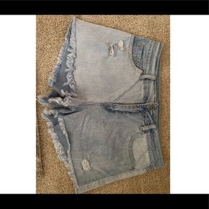 Patterned Jean Shorts